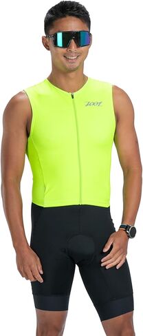 بدلة رياضية للرجال من Zoot بدون أكمام Tri Aero SLVS FZ، بدلة Triathlon سريعة الجفاف بدون أكمام مع شامواه وتخزين السباق in Kuwait