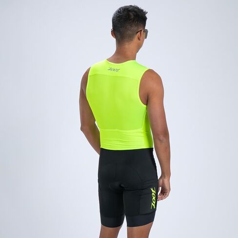 بدلة رياضية للرجال من Zoot بدون أكمام Tri Aero SLVS FZ، بدلة Triathlon سريعة الجفاف بدون أكمام مع شامواه وتخزين السباق in Kuwait