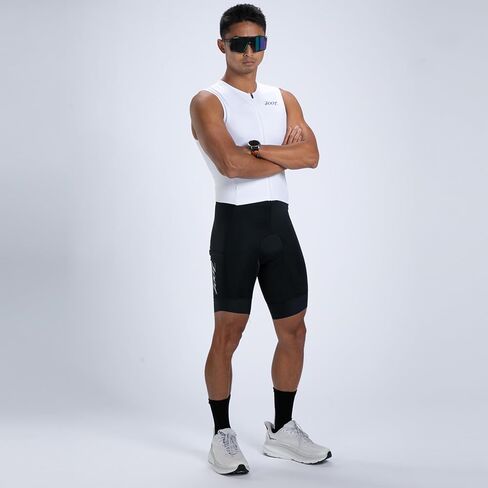 بدلة رياضية للرجال من Zoot بدون أكمام Tri Aero SLVS FZ، بدلة Triathlon سريعة الجفاف بدون أكمام مع شامواه وتخزين السباق in Kuwait