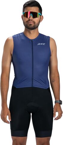 بدلة رياضية للرجال من Zoot بدون أكمام Tri Aero SLVS FZ، بدلة Triathlon سريعة الجفاف بدون أكمام مع شامواه وتخزين السباق in Kuwait