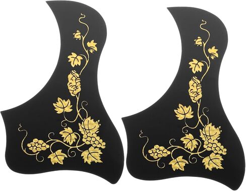 جيتار صوتي Pickguard 2 قطعة لوحة خدش واقية من مادة PVC الذهبية مقاس 6.69 × 4.53 بوصة حماية متينة لجسم الجيتار in Saudi Arabia