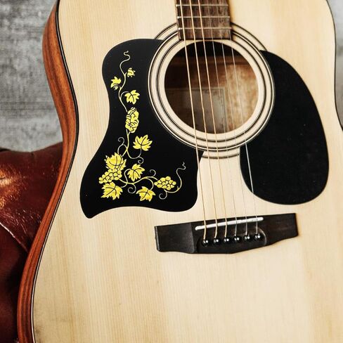 جيتار صوتي Pickguard 2 قطعة لوحة خدش واقية من مادة PVC الذهبية مقاس 6.69 × 4.53 بوصة حماية متينة لجسم الجيتار in Saudi Arabia