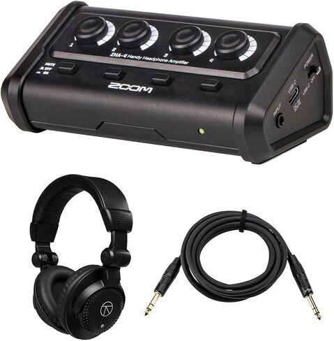 مكبر صوت ZHA-4 مفيد لسماعات الرأس من Zoom، حزمة مع سماعات رأس شاشة TAPH100 ​​وكابل توصيل TRS من Platinum Pro مقاس 10 بوصات in Saudi Arabia