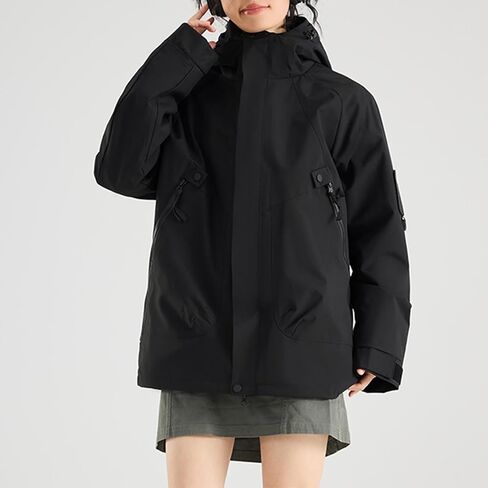 3 in 1 Jackets for Women Fall Winter Fleece Insulation Hooded Jacket Hiking Outdoor Windproof Warm Windbreaker Outerwear in Saudi Arabia