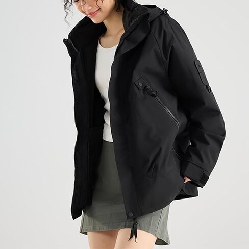 3 in 1 Jackets for Women Fall Winter Fleece Insulation Hooded Jacket Hiking Outdoor Windproof Warm Windbreaker Outerwear in Saudi Arabia