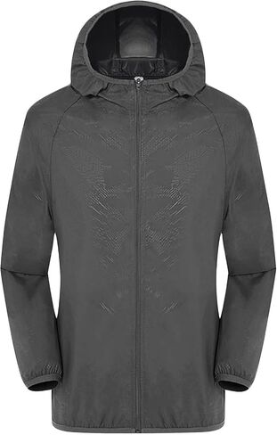 Womens Packable Rain Jacket Outdoor Waterproof Sunproof Windbreaker Hiking Lightweight Zip Up Solid Hooded Raincoat in Saudi Arabia