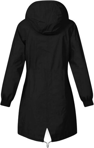 Rain Jacket Womens Waterproof with Hood Pockets Trendy Zip Up Raincoat Windbreaker Jackets Hiking Travel Golf S-5Xl in Saudi Arabia