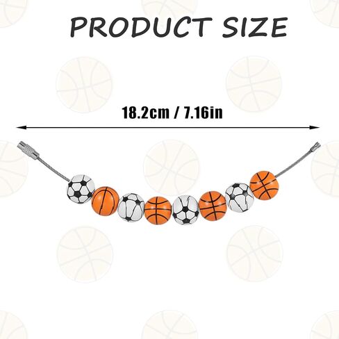 Sports Ball Bag Charms, Wooden Ball Bag Charms Decorative Basketball Soccer Bag Accessories for Bogg Bag (Basketball & Soccer) in Saudi Arabia