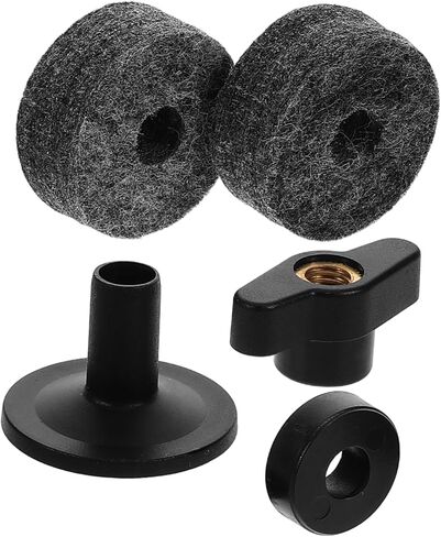 Toyvian 1set Cymbal Stand Accessories Drum Kit Mounts Felt Pads and Plastic Sleeves for Secure Cymbal Placement and in Saudi Arabia