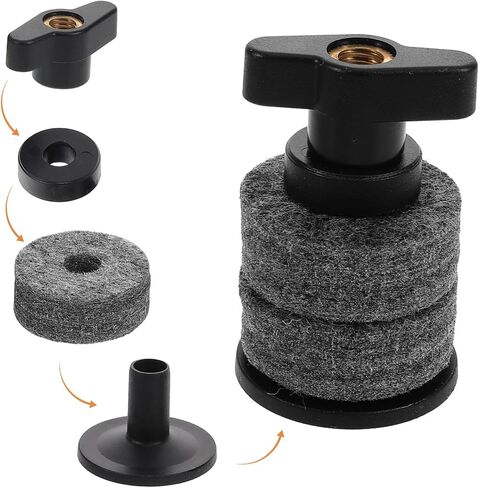 Toyvian 1set Cymbal Stand Accessories Drum Kit Mounts Felt Pads and Plastic Sleeves for Secure Cymbal Placement and in Saudi Arabia