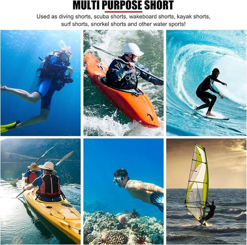 EVTSCAN Wetsuit Pants for Mens, 2.5mm Neoprene Diving Technical Shorts, Quick Dry, with Two Large Side Pockets and Adjustable Waist Band for Technical Diving(Medium) in Saudi Arabia