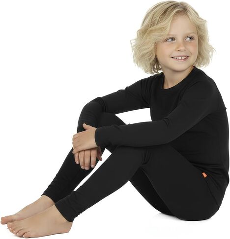 Wooly Unisex Kids 100% Merino Wool Base Layer Set Thermal Underwear Sets for Girls and Boys in Saudi Arabia