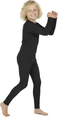 Wooly Unisex Kids 100% Merino Wool Base Layer Set Thermal Underwear Sets for Girls and Boys in Saudi Arabia