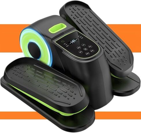 VIVURN® 028 تحت المكتب بيضاوي الشكل 12 سرعة 5 أوضاع تمرين الساق بمحرك أثناء الجلوس لكبار السن كما نشاهد على التلفزيون، تمرين دواسة كهربائية منخفضة التأثير مع حصيرة غير قابلة للانزلاق هادئة للمنزل والمكتب in Kuwait