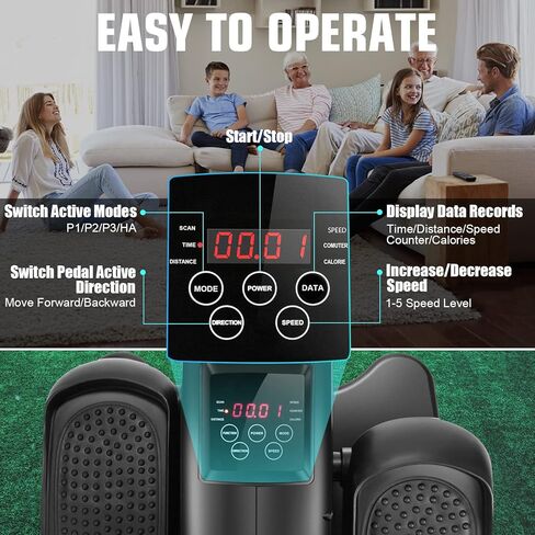 ANCHEER Under Desk Elliptical Machine, Electric Seated Pedal Exerciser as Seen on, Mini Elliptical Machines for Seniors, LCD Display Monitor, Portable Quiet Elliptical Machine, Leg Exerciser for Home in Saudi Arabia