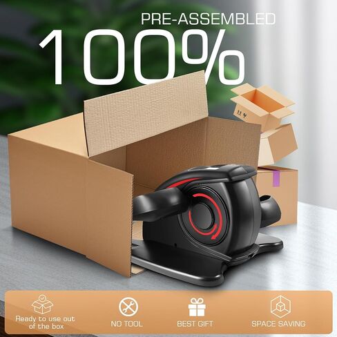 ANCHEER Under Desk Elliptical Machine, Electric Seated Pedal Exerciser as Seen on, Mini Elliptical Machines for Seniors, LCD Display Monitor, Portable Quiet Elliptical Machine, Leg Exerciser for Home in Saudi Arabia