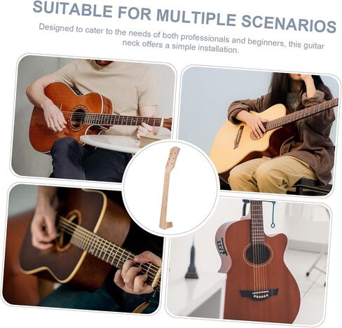 VANZACK Replacement Acoustic Guitar Neck Wood Neck for Classical Guitars Easy Installation Ergonomic Design for Enhanced Playability Artistic Folk Style Luthier Tool in Saudi Arabia