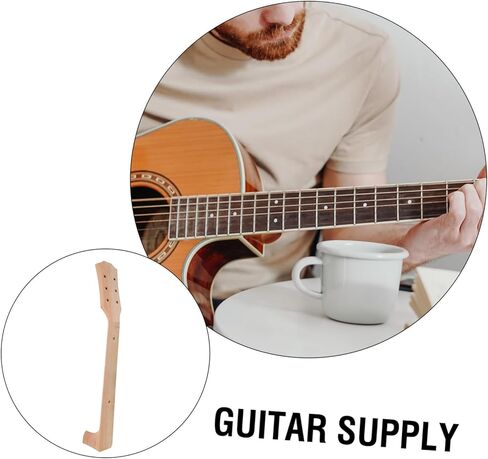 VANZACK Replacement Acoustic Guitar Neck Wood Neck for Classical Guitars Easy Installation Ergonomic Design for Enhanced Playability Artistic Folk Style Luthier Tool in Saudi Arabia