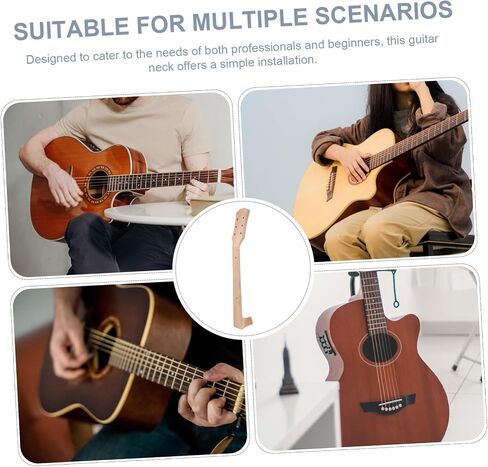 Acoustic Guitar Neck Replacement Kit for Folk Guitars Wood Neck Crafting Supplies with Vintage Design Easy Installation and Maintenance in Saudi Arabia