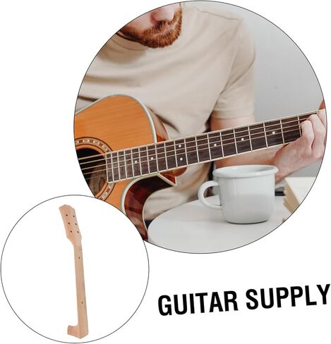 Acoustic Guitar Neck Replacement Kit for Folk Guitars Wood Neck Crafting Supplies with Vintage Design Easy Installation and Maintenance in Saudi Arabia