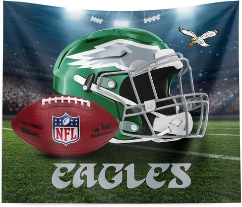 ملصق حائط مطبوع عليه Northwest The Company NFL Retro Philadelphia Eagles، مقاس 86.36 سم × 101.6 سم، وقت اللعب، كيلي جرين in Saudi Arabia