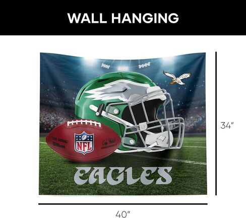 ملصق حائط مطبوع عليه Northwest The Company NFL Retro Philadelphia Eagles، مقاس 86.36 سم × 101.6 سم، وقت اللعب، كيلي جرين in Saudi Arabia