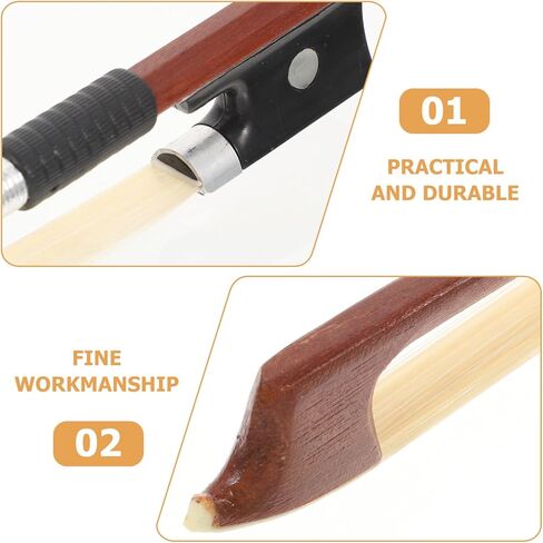 Violin Bow Replacement 1/10 1/16 Stunning Fiddle Bow for Violinists Fiddlers of All Skill Levels in Kuwait
