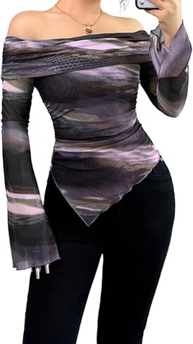 Women's top (US, Alpha, Large, Regular, Regular, light purple) in Saudi Arabia