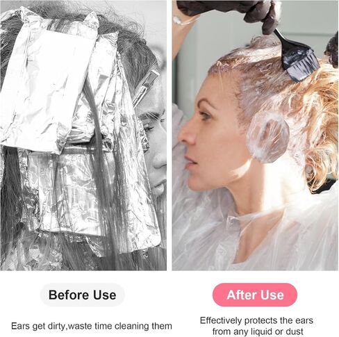 400 Pcs Ear Covers for Shower, Ear Covers for Hair Dye Ears Plugs for Swimming Disposable Shower Caps for Salon Bathing Clear Waterproof Ears Protection for Spa Home Hotel Hairs Dye in Saudi Arabia