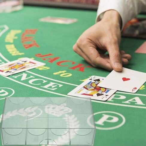 SAFIGLE Transparent Multi-Grid Poker Chip Storage Box - 4 Compartment Acrylic Organizer for Poker Chips and Small Items - Compact Chips Chip Case Chip Holder in Saudi Arabia
