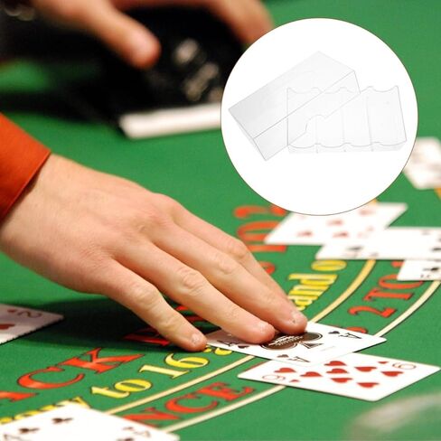 SAFIGLE Transparent Multi-Grid Poker Chip Storage Box - 4 Compartment Acrylic Organizer for Poker Chips and Small Items - Compact Chips Chip Case Chip Holder in Saudi Arabia