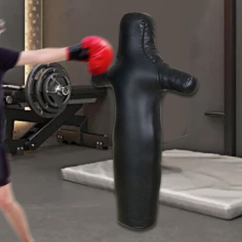 MMA Grappling Dummy Bag Unfilled Wrestling Training Dummy for Adults Beginners Kick Boxing Practice PU Leather 160cm/165cm/170cm in Saudi Arabia