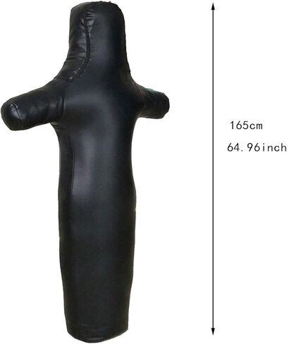 MMA Grappling Dummy Bag Unfilled Wrestling Training Dummy for Adults Beginners Kick Boxing Practice PU Leather 160cm/165cm/170cm in Saudi Arabia