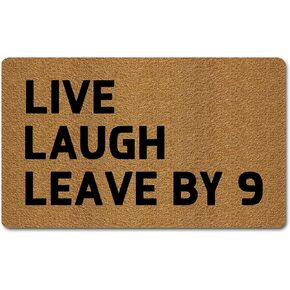 ممسحة ترحيب مرحة من FunXiLin مقاس 29.5 سم × 17.7 سم لديكور المنزل، سجاد وحصائر مدخل الشرفة الأمامية الداخلية (أنا محظوظ بالدخول والخروج) in Kuwait