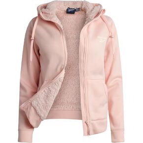 Reebok Womens Jacket - Warm Lightweight Zip Up Fleece Jacket - Super Soft Sherpa Lined Hooded Winter Jackets for Women in Kuwait