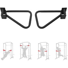 Dual Grip Dip Bars Attachment for 2x2 Power Rack & Squat Rack, Heavy Duty Pair for Pull Ups, Push Ups, Triceps & Chest Workouts, 330LBS Capacity in Kuwait