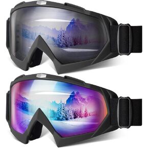 Ski Goggles, OTG Snowboard Goggles for Men Women & Youth, Winter Sport Anti Fog Snow Goggles - UV400 Protection in Kuwait