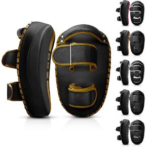 وسادات DXM SPORTS Muay Thai Pads لمعدات الكيك بوكسينغ، وسادات تدريب فنون الدفاع عن النفس لفنون القتال المختلطة، والتايكوندو، والكاراتيه - مثالية للركلات والركبتين واللكمات في تدريب الفنون القتالية (وسادة واحدة فقط) in Kuwait