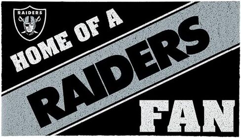 سجادة باب رياضية مرخصة رسميًا مقاس 28 × 16 بوصة من Team Sports America Oakland Raiders، سجادة لمحبي الرياضات الداخلية والخارجية مقاس 28 × 16 بوصة in Saudi Arabia