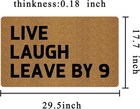 ممسحة ترحيب مرحة من FunXiLin مقاس 29.5 سم × 17.7 سم لديكور المنزل، سجاد وحصائر مدخل الشرفة الأمامية الداخلية (أنا محظوظ بالدخول والخروج) in Kuwait