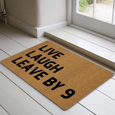 ممسحة ترحيب مرحة من FunXiLin مقاس 29.5 سم × 17.7 سم لديكور المنزل، سجاد وحصائر مدخل الشرفة الأمامية الداخلية (أنا محظوظ بالدخول والخروج) in Kuwait