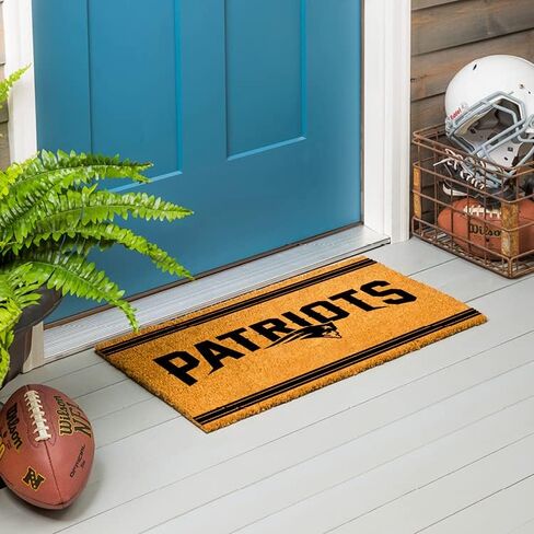 Team Sports America NFL New England Patriots Sports Doormat | Indoor Outdoor Entrance | 28 x 16 Inches | Non-Slip Front Door Mats | Official Licensed | Sports Fans Entryway Welcome Rug in Saudi Arabia
