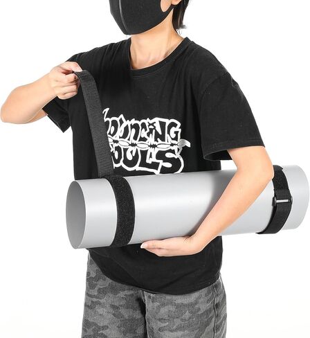 2 Pcs Yoga Mat Strap Adjustable Heavy Duty Bungee Straps Band Elastic Bungee Wrap Organizer Black Hook and Loop Storage Strap for Exercise Workout Pilates Yoga Mat Storage Gym in Kuwait