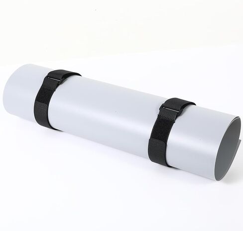 2 Pcs Yoga Mat Strap Adjustable Heavy Duty Bungee Straps Band Elastic Bungee Wrap Organizer Black Hook and Loop Storage Strap for Exercise Workout Pilates Yoga Mat Storage Gym in Kuwait