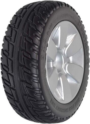 9"x3" (2.80/2.50-4) Flat-Free Drive Wheel Assembly with Silver Rim & Black Tire for Jazzy Select Elite & Pride TSS 300 - Mobility Power Chair Wheels with Low Profile Tires (WHLASMB2017) in Saudi Arabia