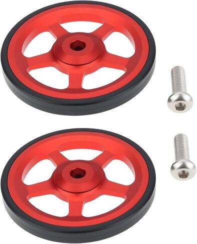 SING F LTD 2Pcs Bicycle Easy Wheels 60mm Aluminum Alloy Easywheel Compatible with Brompton Folding Bike in Saudi Arabia