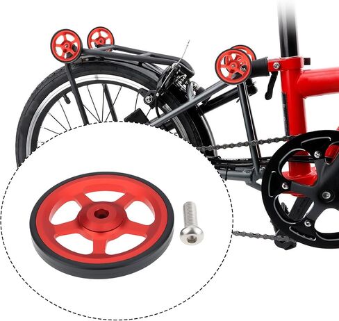 SING F LTD 2Pcs Bicycle Easy Wheels 60mm Aluminum Alloy Easywheel Compatible with Brompton Folding Bike in Saudi Arabia