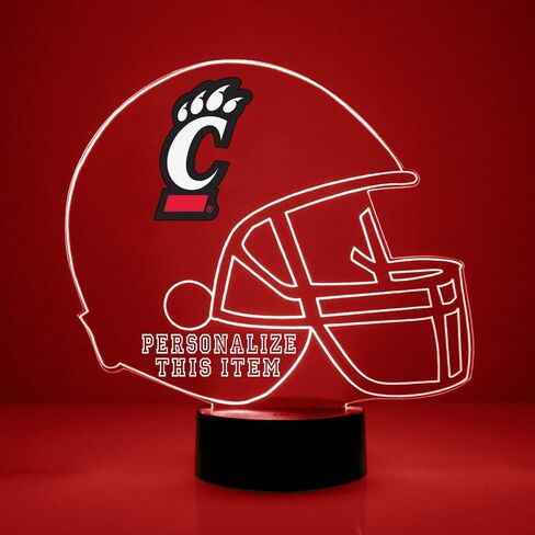 Custom University of Cincinnati (UC) Bearcats Volleyball LED Sign Night Light Lamp with Remote, Personalized Name, Text, Officially Licensed from The CLC by Mirror Magic Gifts, Made in The USA in Saudi Arabia