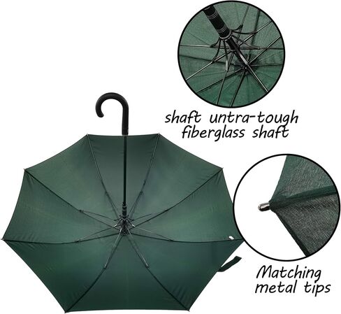 Large Stick Umbrella Windproof Automatic Open 50 Inch Umbrella with Hook Handle,Over Sized J Handle Umbrellas for Men and Women,Windproof Unbreakable Stick Rain Golf Umbrella. in Saudi Arabia
