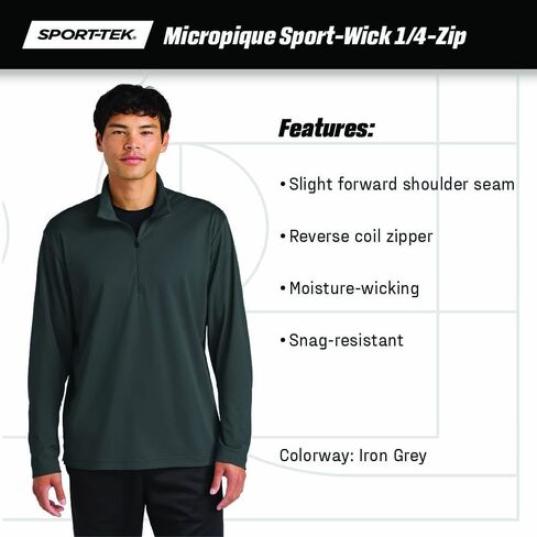 SPORT-TEK Micropique Sport-Wick 1/4-Zip ST672 in Saudi Arabia